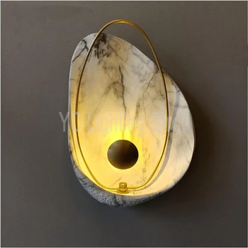 

New Nordic modern creative shell living room bedside corridor lamp Hotel light luxury copper led strip