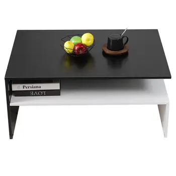 

Modern Style Coffee Table Home Office Living Room Table Black And White Minimalist Style Table 2020 NEW HWC