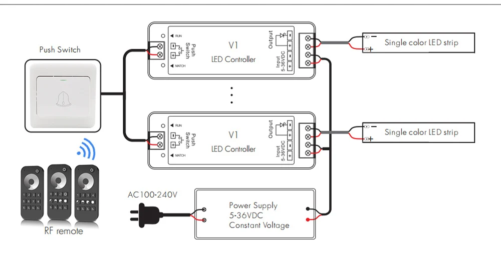 RF, Sem Fio, Interruptor Dimmer Remoto, RT1,