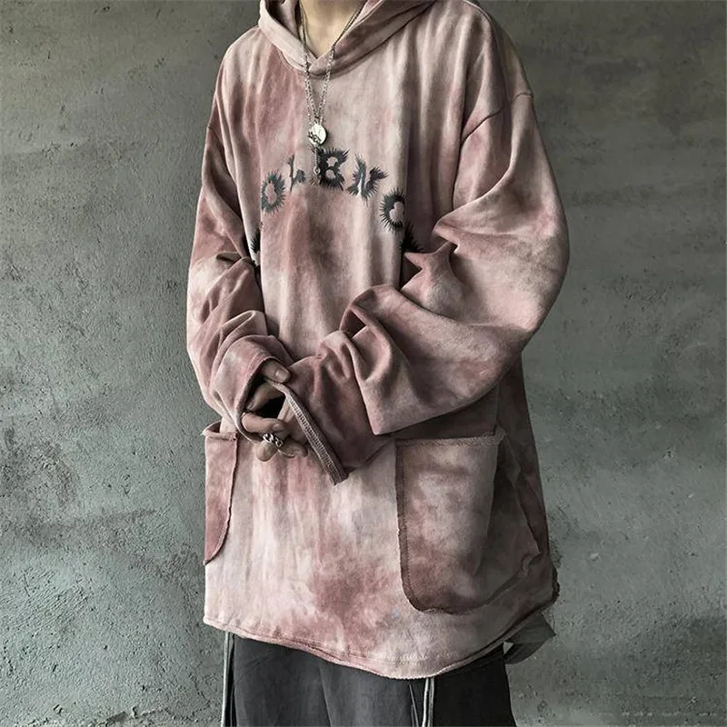 Крутые мужские толстовки с капюшоном из флиса, модная Harajuku Японская уличная одежда, хип-хоп Толстовка для мужчин и женщин с буквенным принтом, мужские толстовки с капюшоном
