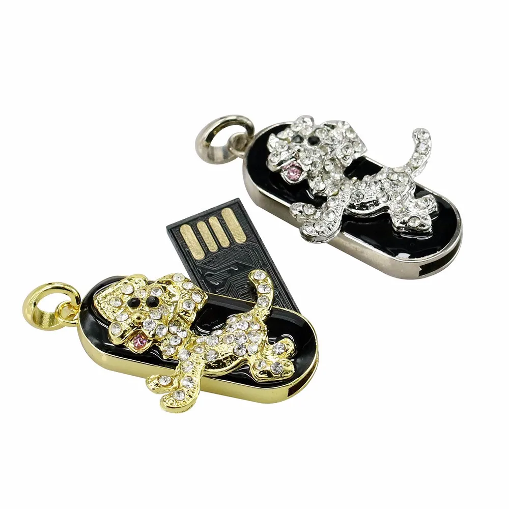 Накопитель 16 ГБ кристалл собака USB Flash Drive 8 ГБ Memory Stick 4 ГБ флэш-карты 32 ГБ USB флэш-диск 64 ГБ USB PenDrives