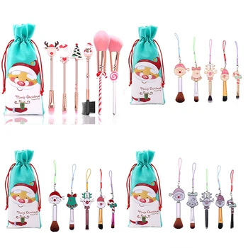 

Christmas Makeup Brushes Set Eye Shadow Blush Brushes Xmas Gift Makeup Tool