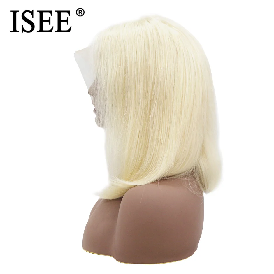 Straight Bob Lace Front Wigs Pre Plucked Hairline ISEE HAIR Short Human Hair Wigs Brazilian Straigh