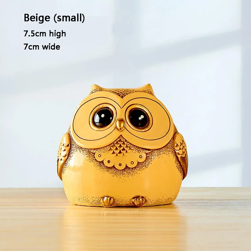 Beige (small) Cute Large Owl Piggy Bank Kids Money Box Cash Paper Coin Safe Saving Box Jar alcancias Cartoon Ceramics Moneybox Deposit Machine - Цвет: Beige (small)