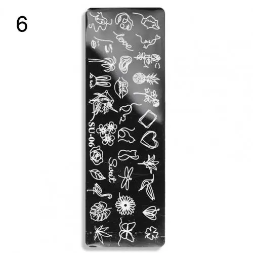 Nail Stamping Plates Human Face Design Multiple Pictures Solid Manicure Art Stainless Steel Printing Plate for Girl 6