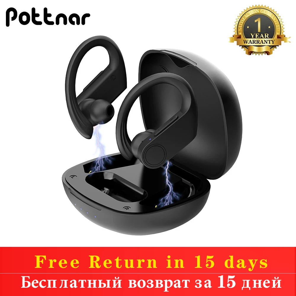 Беспроводные наушники Pottnar TWS Bluetooth 5 0 с зарядным устройством - Цена: 