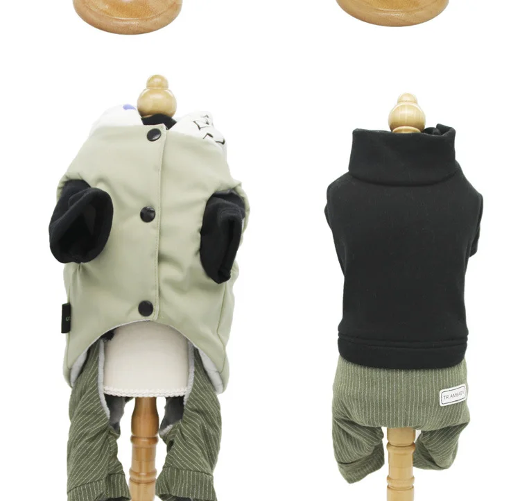 Autumn and Winter Newest Warm Dog Clothes Four-legged Pet Clothes for Small Dog Schnauzer Cotton Coat Clothes for Little Dogs