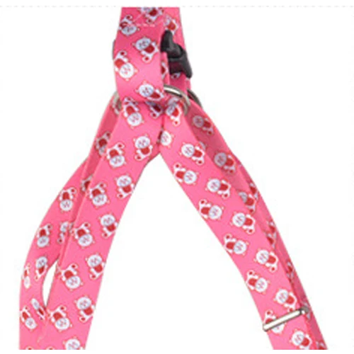 Размеры s, m, l, милый поводок для собак, набор для кошек, нагрудный ремень с d-образным кольцом, регулируемый пояс, поводок для щенка, свинцовый узор, товары для животных - Цвет: Cat pink