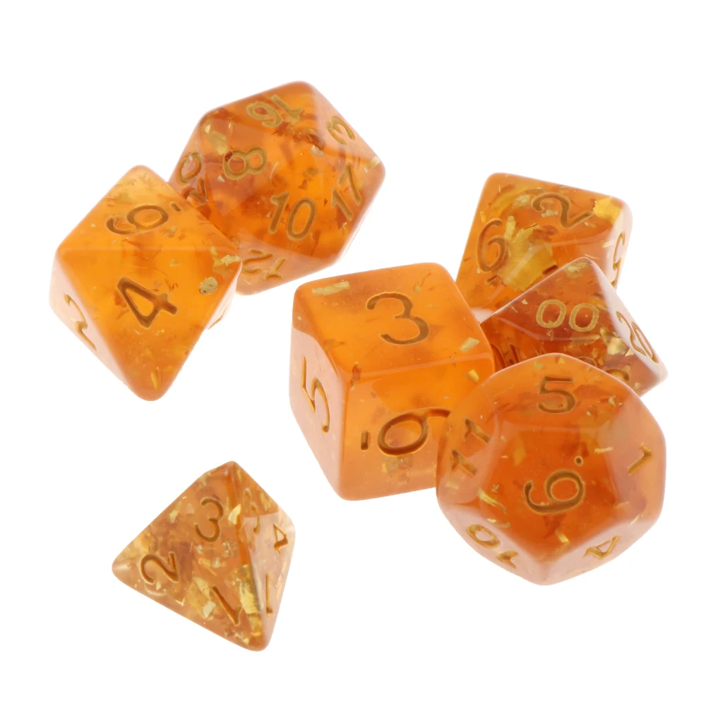 Pack of 7 Polyhedral Dices Table Board Games Party KTV for Dungeon & Dragons DND Dice Set Party Game Dices Hobby & Collectibles