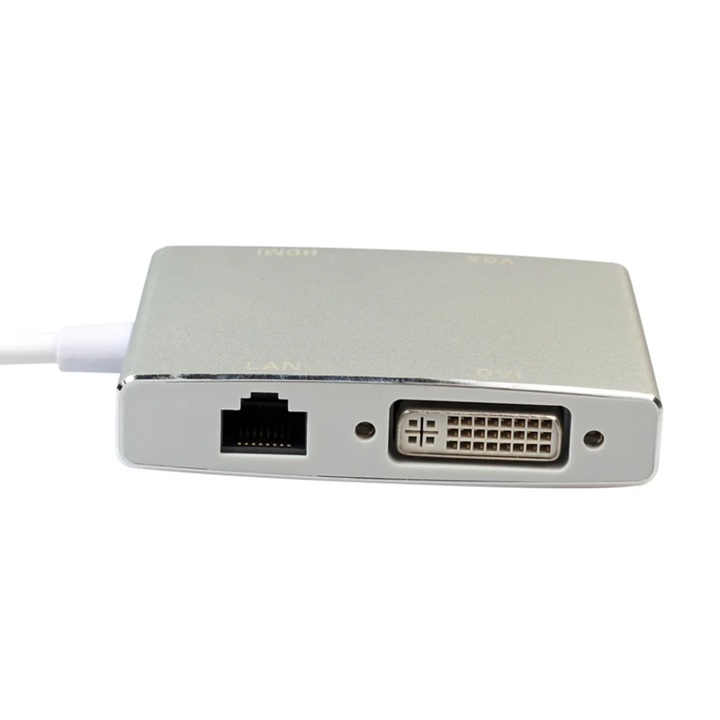 Usb 3,0 концентратора до 4K Hdmi Vga, Hdmi, Dvi Rj45 10/100/1000 гигабитный Ethernet Lan 4 в 1 видео адаптер конвертер кабель