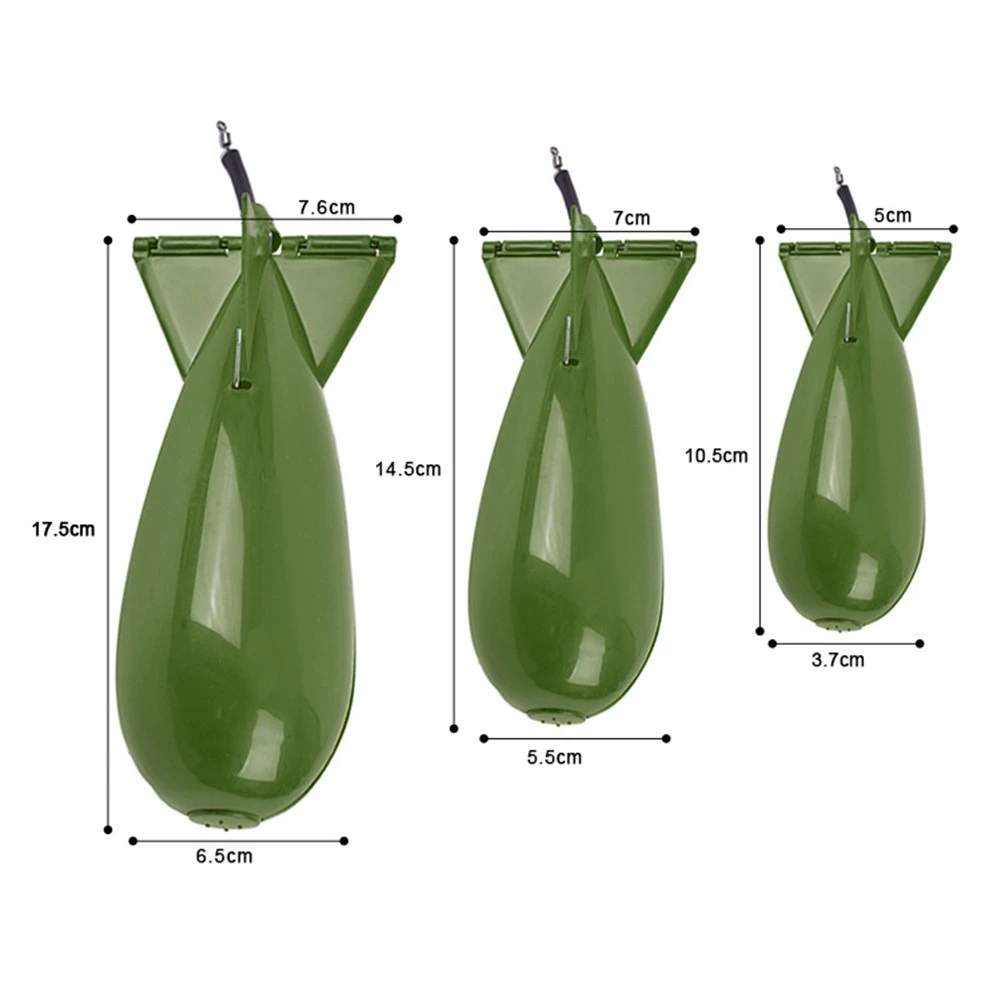 Carp Fishing Rocket Feeder Large Small Spod Bomb Float Lure Bait Holder ...