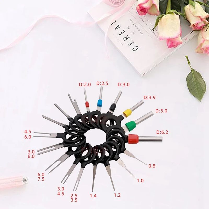 

New 41pcs Car Terminal Removal Kit Wiring Crimp Connector Pin Extractor Puller Terminal Repair Professional Tools Accessories