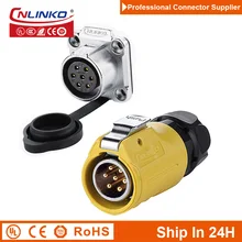 

Cnlinko LP20 Industrial M20 Waterproof 7Pin Male & Female 20mm Circular Aviation Power Socket Plug Wire Panel Connector Adapter