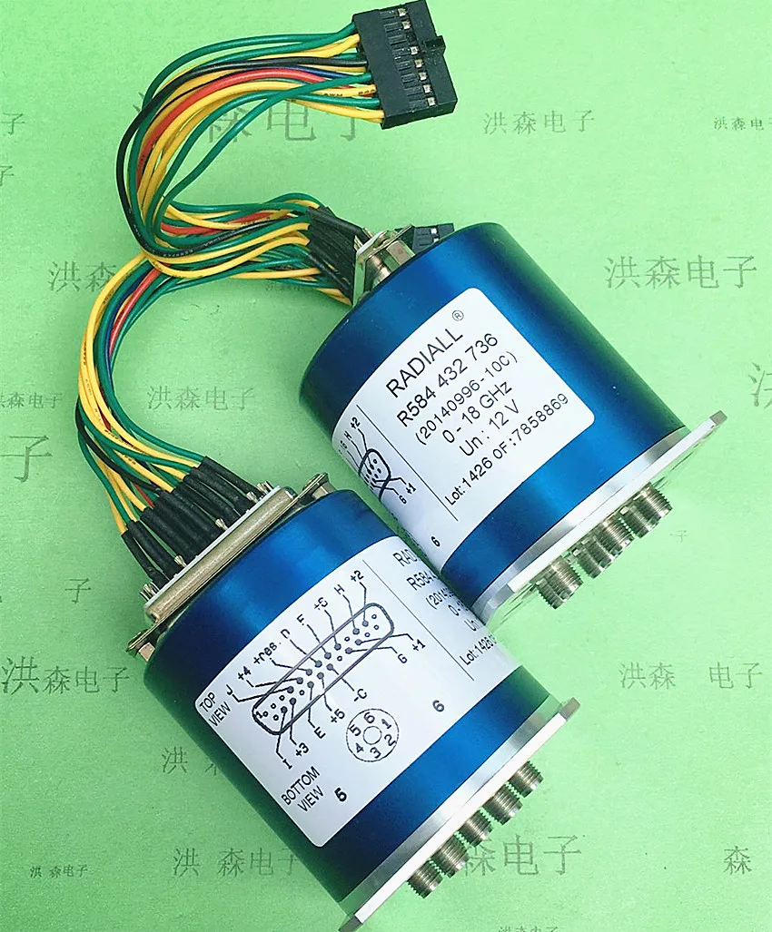 

RADIALL R584432736 SP6T для детей от 0 до 18 ГГц 12 v SMA rf коаксиальный СВЧ-переключатель