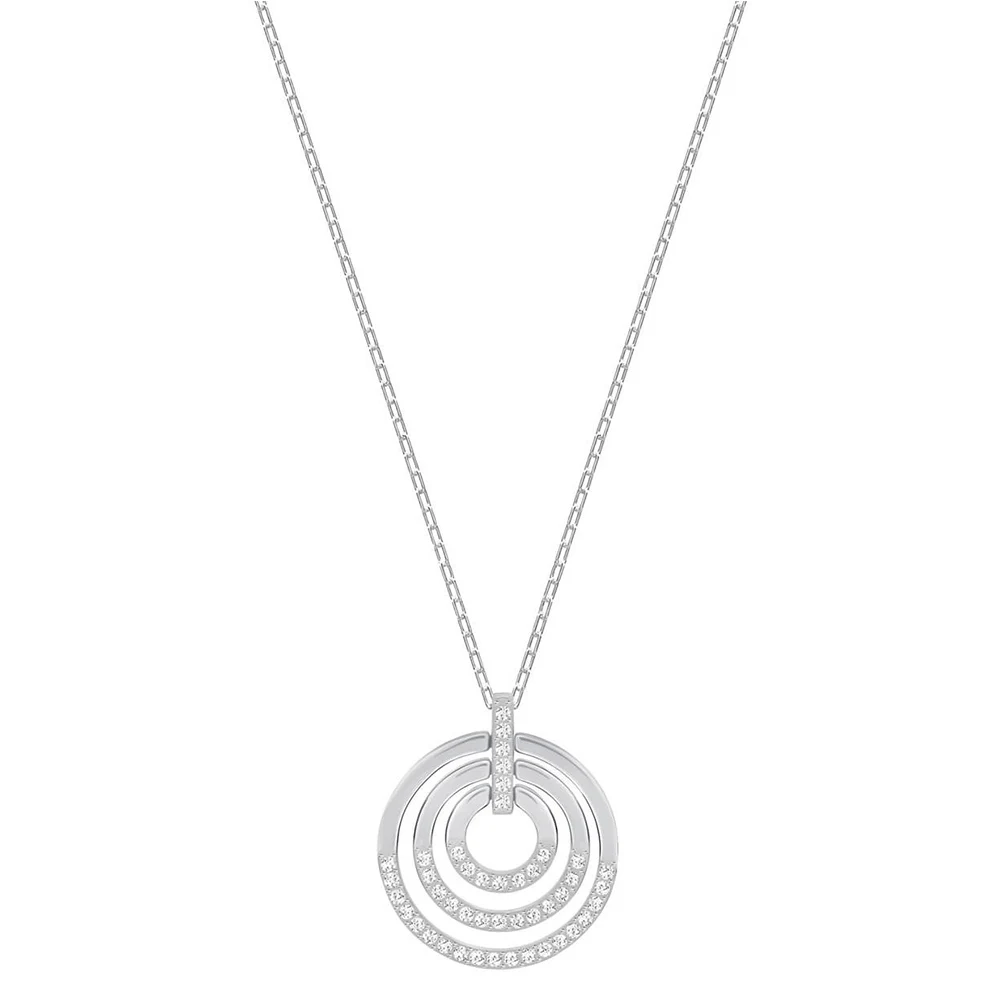 

SWA RO 2019 Original 1:1 New CIRCLE Pendant Lady Temperament Romantic Creative Beautiful Round Necklace Crystal Luxury Jewelry