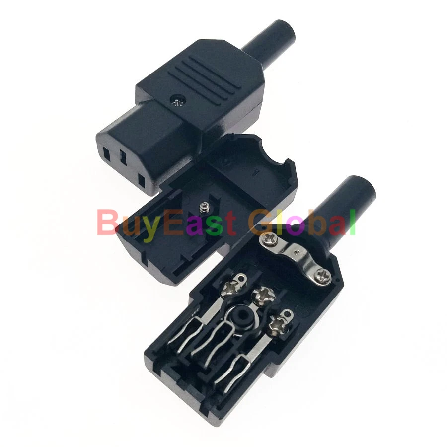 Упаковка 2) IEC C13 гнездовая розетка, C14 штекер Rewireable PDU PSU разъем AC100~ 250 В 10A
