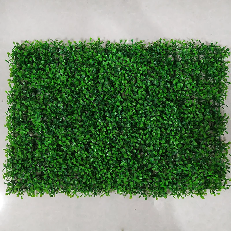 16 ''x 24'' искусственные самшита листва хедж стеновые панели для сада домашний декор имитация травы газон ковер газон открытый цветок стены - Цвет: Green leaf