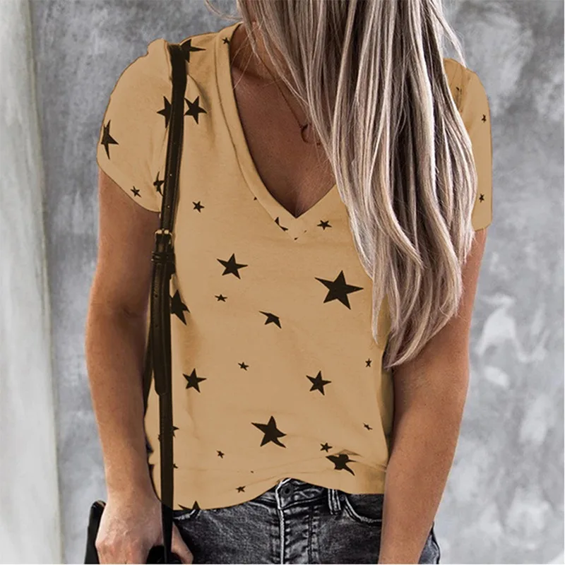 women's shirts & tops Heart Print Women Shirt Blouse Plus Size 2020 Casual Summer Short Sleeve Loose Shirt Ladies Streetwear Tops Blusa Clothing cute blouses Blouses & Shirts