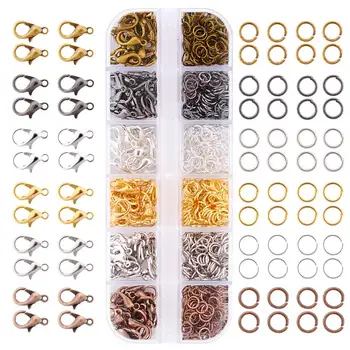 

6 Colors/box Metal Lobster Clasp Hooks Jumping Ring set kits For Jewelry Making Findings Necklace Bracelet Chain Accessaries