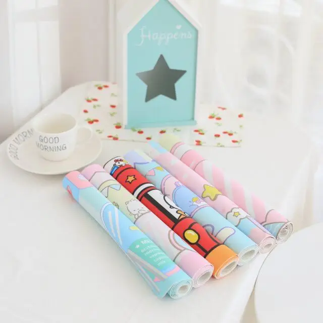  Cartoon Pink My Melody Fashion Portable Table Mats Pads Storage PVC placemat Food Lunch Home Decor 