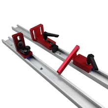 

Woodworking T Slot Miter Track Stop Locator Sliding Brackets Woodworking Rail Retainer Chute Backing Connector for 30 T-track
