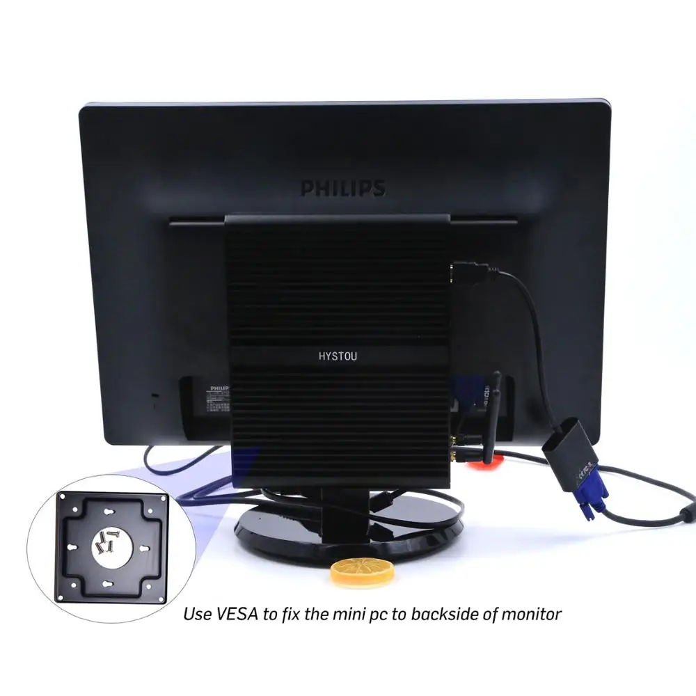 Hystou Intel Core i7 Мини ПК игровой 7500U 6500U 6600U безвентиляторный ITX чехол Wind10 HTPC TV Box Kodi мини
