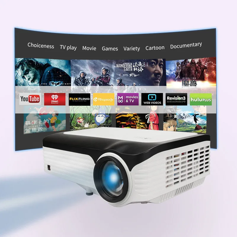 CRE X2001 FULL HD 1080P портативный светодиодный мини проектор для android 1920x1080 LCD 200 дюймов