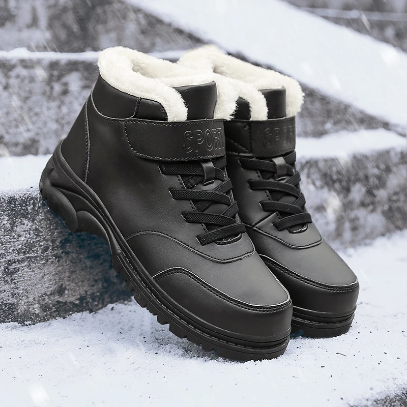 

Winter Snow Shoes with Cotton Outdoor Unisex Walking Boots Keep Warm Snow Ankle Boots Fashion Short Plush Shoes Large Size 36-45