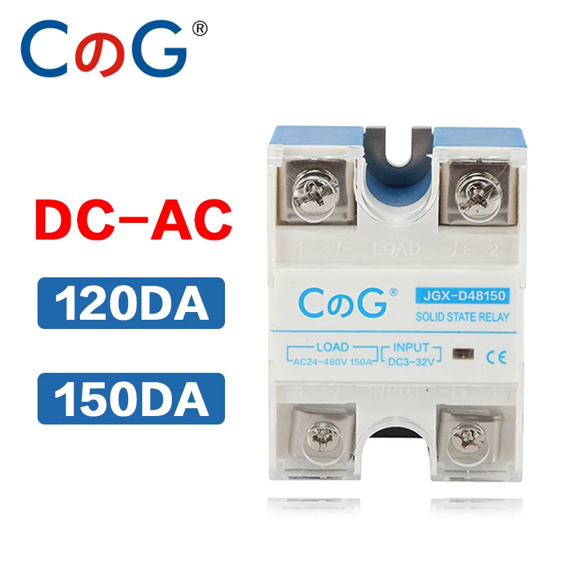 CG Новый 120A 150A DA Однофазный DC контроль AC теплоотвод 24 480VAC к 3 32VDC SSR 120DA твердотельные