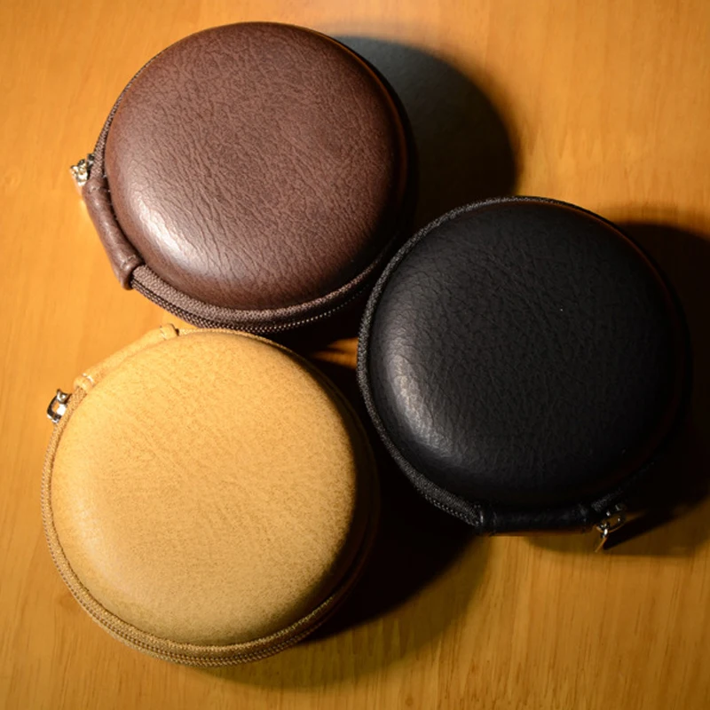 

Earbuds Earphone Case Storage Bag PU Leather USB Cable Organizer Portable Waterproof Zipper Carrying Cases For Headphone Pouch