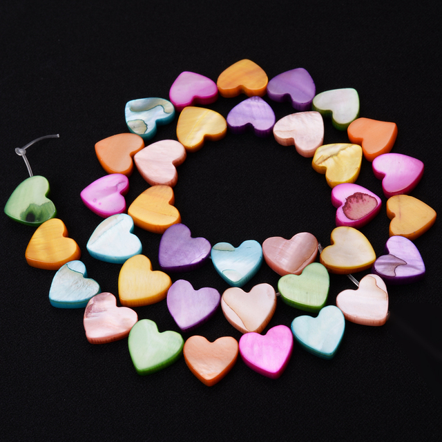 Shell Beads Mother of Pearl Love Star Oval Round Flat Loose Spacer Beads for Jewelry Making DIY Charm Bracelet Necklace
