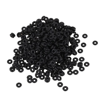 

500 Black Rubber Stopper Rings/ Silicone Beads Fit European Clip Beads