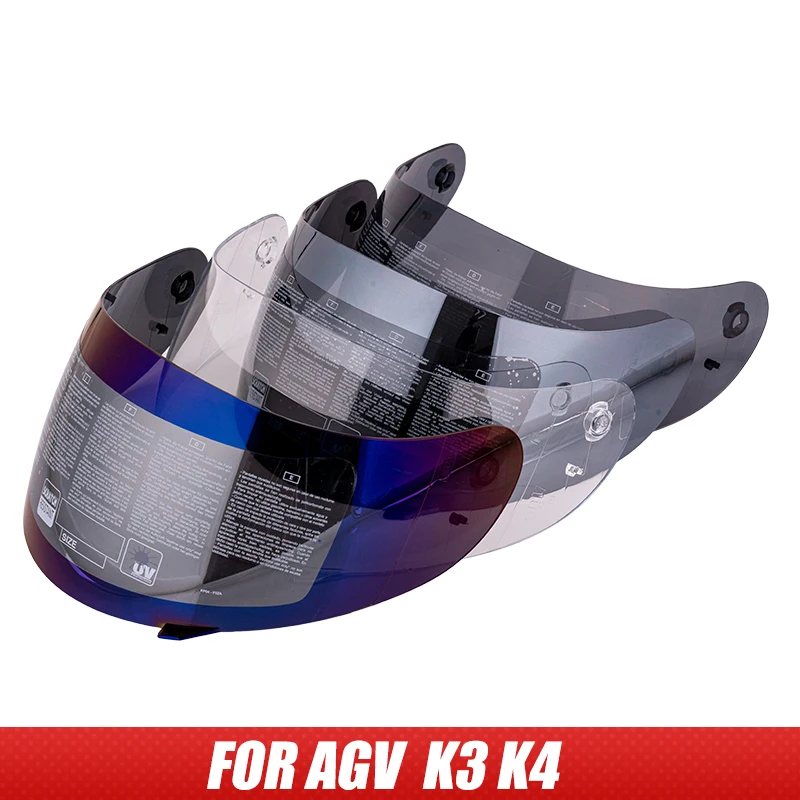 

1 Pieces full face cover for AGV K3 K4 Motorcycle helmet anti-scratch replacement glasses visor for k3 k4 helmet Tinted lens