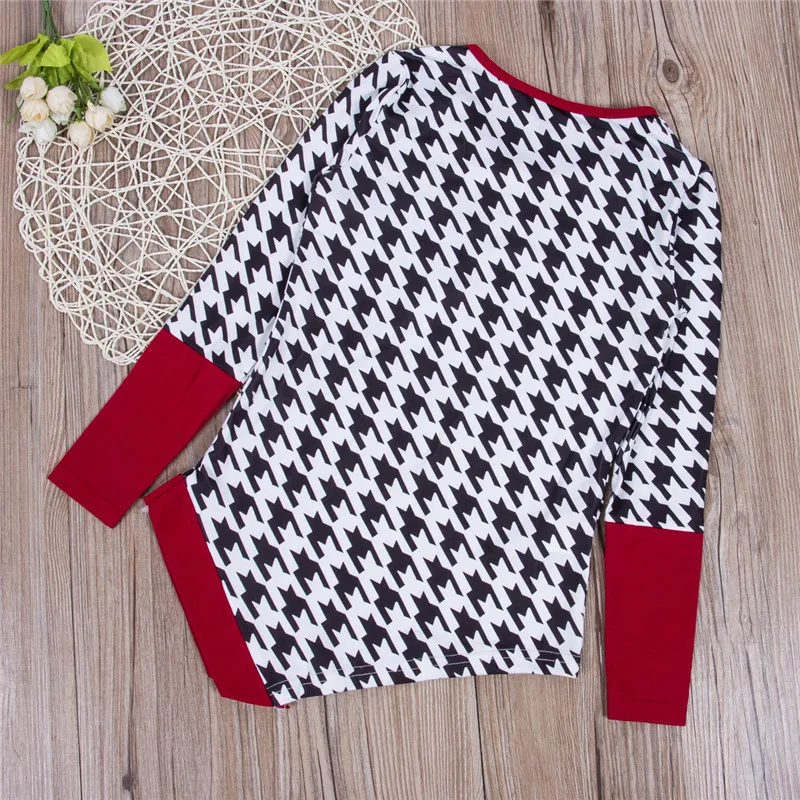 Autumn Mommy and me clothes Long Sleeve Winter T-Shirt Matching Tops Christmas Clothes Mother and Daughter Clothes C0535