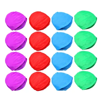 

50pcs Foldable Circular Fan Polyester Handheld Folding Flying Disc Summer Outdoor Activity Game Toy (Random Color)