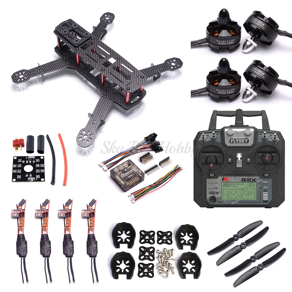 Квадрокоптер QAV250 250 мм из углеродного волокна рама 2204 2300kv двигателя simonk 12A ESC F3