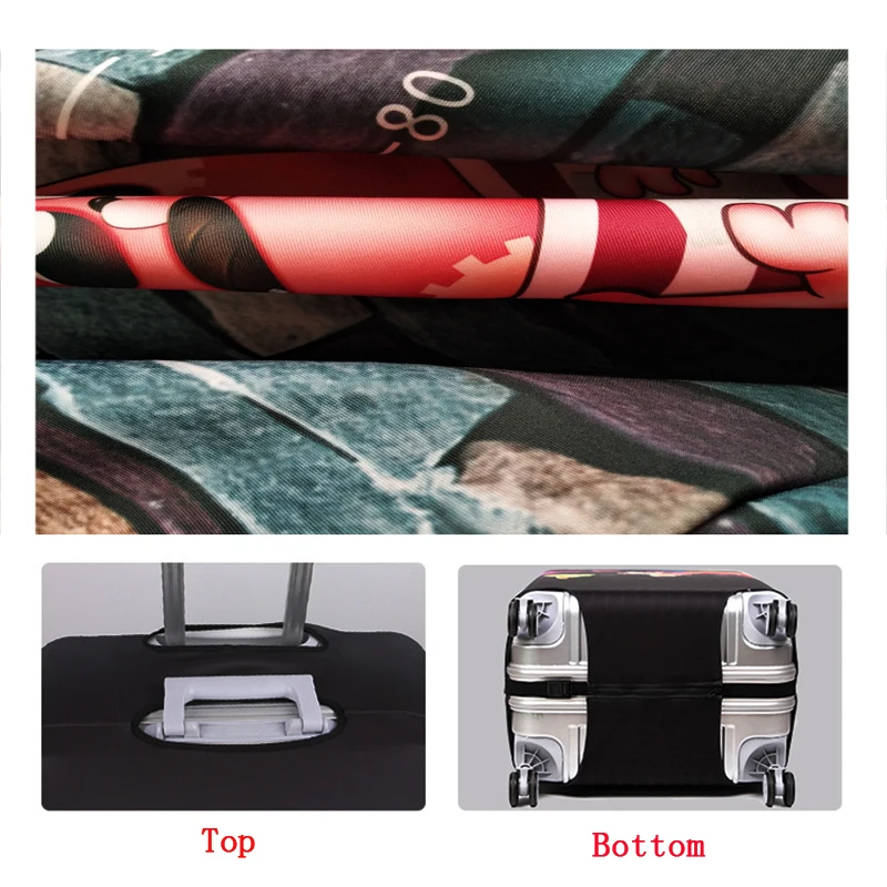 QIAQU дорожный багажный Защитный чехол для чемодана эластичный пылезащитный чехол для 18-32 дюймов чехол для путешествий аксессуары разнообразный стиль