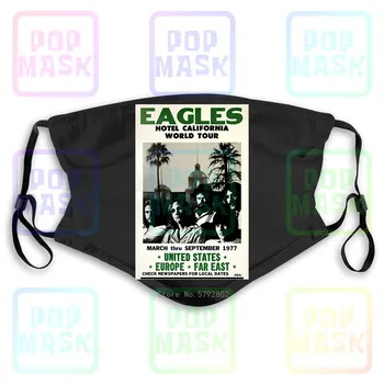 

Dust Mask with Filter Rarehotel California Eagles Tour Washable Reusable Mask