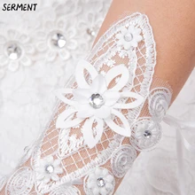 Оптовые поставки Свадебные перчатки длинные кружевные свадебные перчатки прямые поставки с фабрики Свадебные перчатки белые свадебные аксессуары