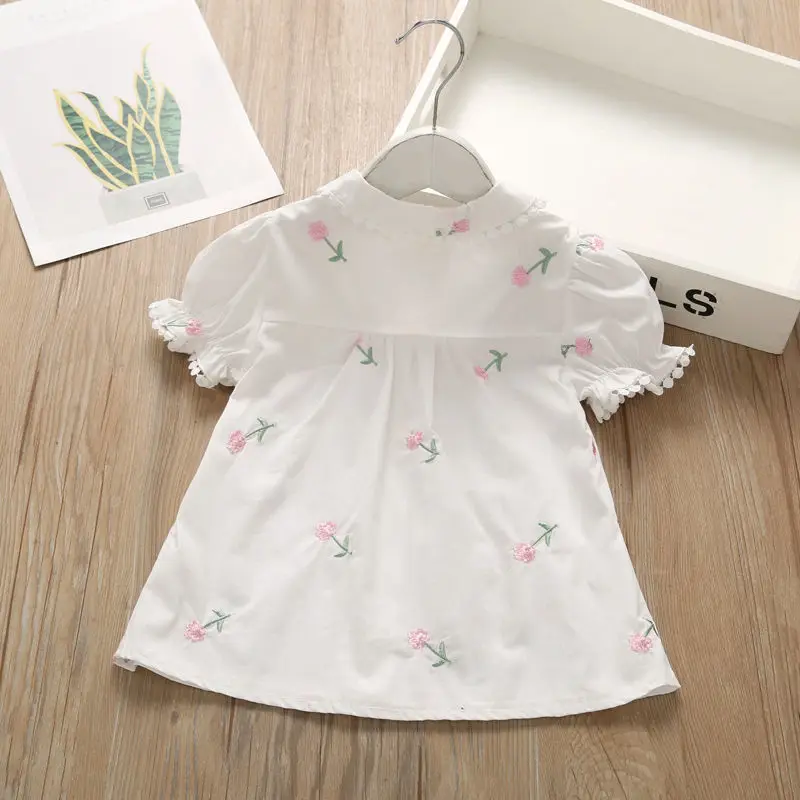 new spring autumn summer Girls Kids printing shirt comfortable cute baby Clothes Children Clothing