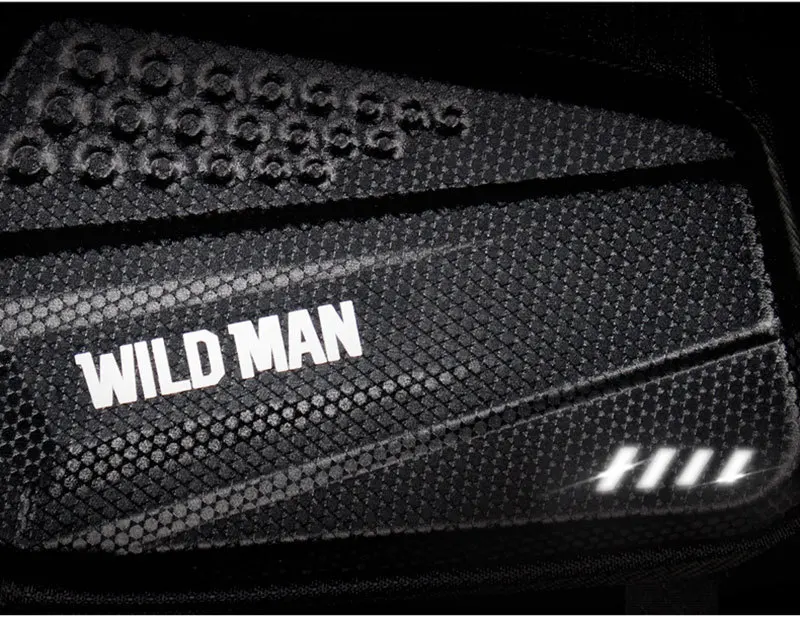 Сумка для велосипеда WILD MAN, 4,7-6,5 дюймов, с сенсорным экраном, водонепроницаемая, MTB, дорожная, передняя, верхняя, велосипедная сумка, двойной карман, Аксессуары для велосипеда