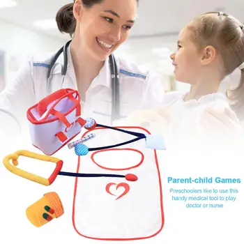 

Simulation Stethoscope Doctor Toy Set Kids Cloth Toy Set Medical Injection Nurse Role Playing Pretend Toy For Child Boy Girl