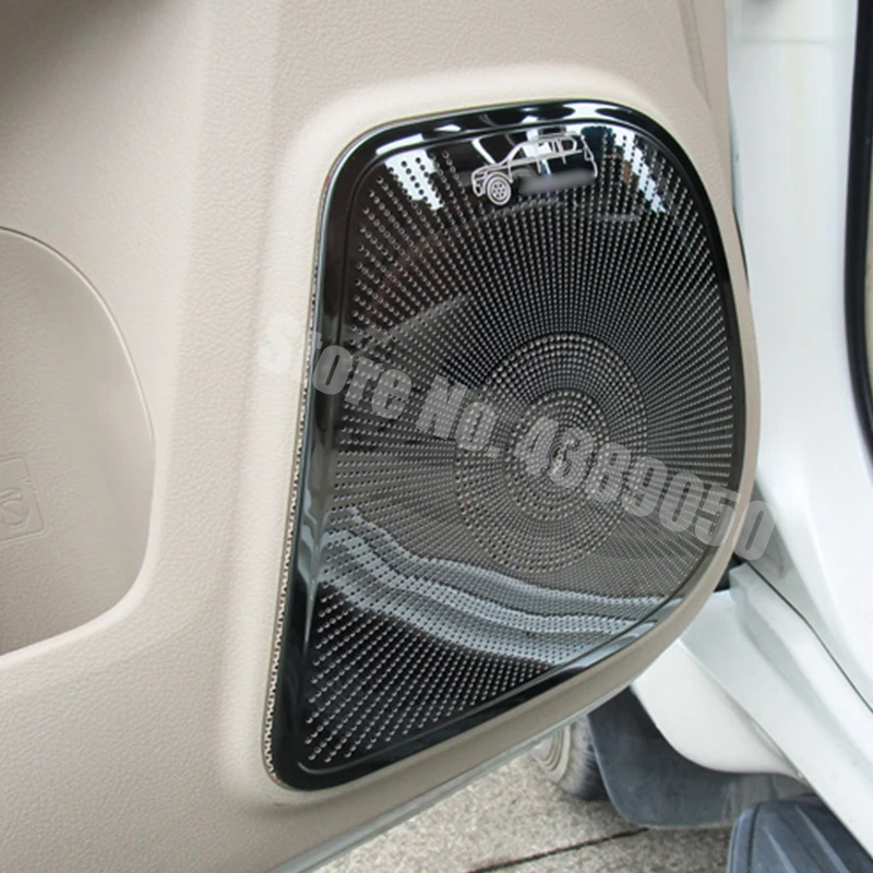 Dashboard Speaker Frame Cover Trim 2Pcs For Toyota Land Cruiser Prado 2014~2016 