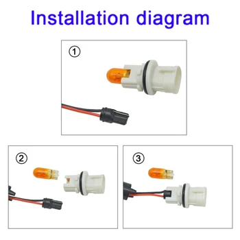 

Parts Turn Signal Light Accessories Replacement Auto Side Marker ABS Plastic+LED