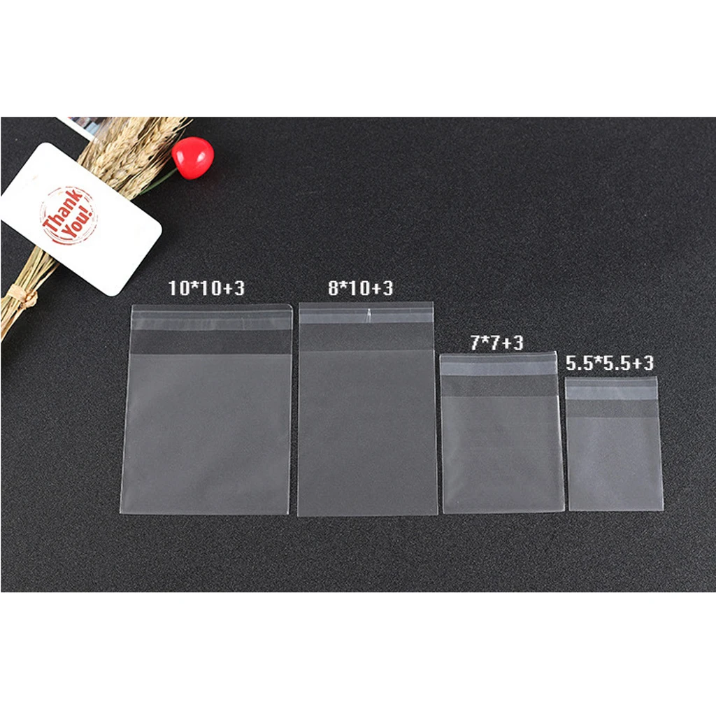 Set Of 100 Bags Sachets Bags For Cakes Candy Biscuits, Made Of Cellophane