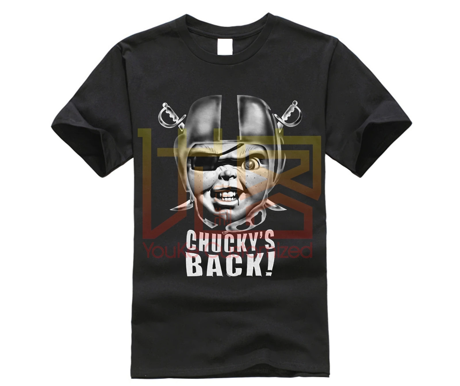 Футболка с принтом RAIDERS в стиле Лас Вегаса Летняя мужская модная футболка удобная