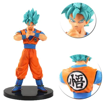 

21cm Anime DXF Dragon Ball Super Warriors vol.4 Super Saiyan God Son Goku Action Figure Toy