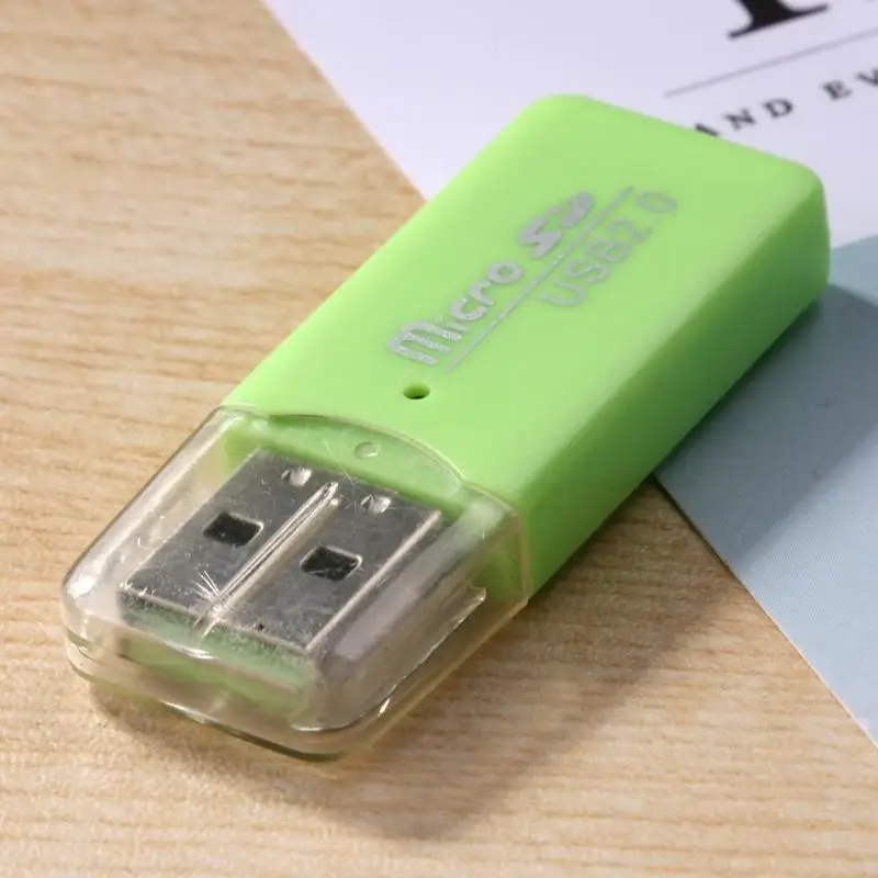 USB 2,0 быстрая скорость мини считыватель карт памяти Адаптер для Micro SD/TF T-Flash
