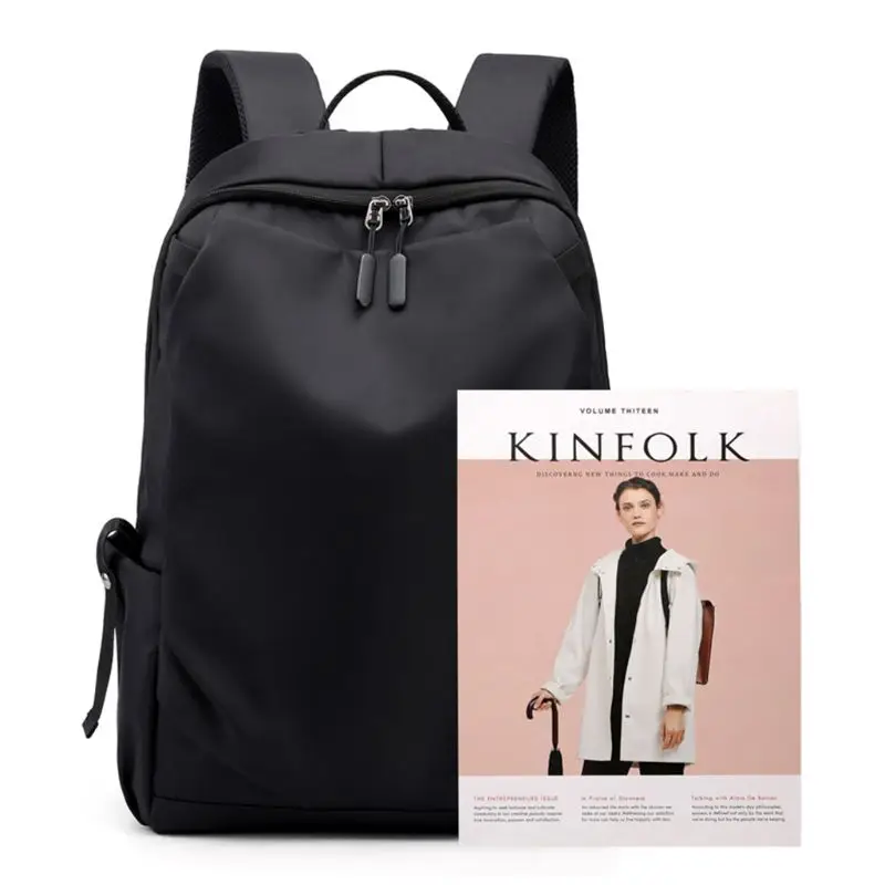 Men's Travel Backpack USB Charging Port Nylon Bookbag Daypack School Laptop Bag