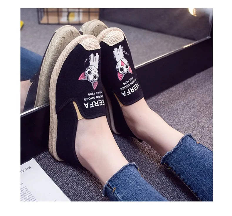 spring and autumn new women's shoes lightweight breathable Korean students flat canvas casual shoes